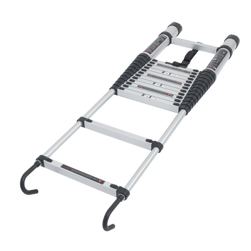 DURAFORCE 14.5 FT Aluminum Telescoping Ladder Telescopic Multi Purpose For Home 330lbs
