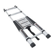 DURAFORCE 14.5 FT Aluminum Telescoping Ladder Telescopic Multi Purpose For Home 330lbs