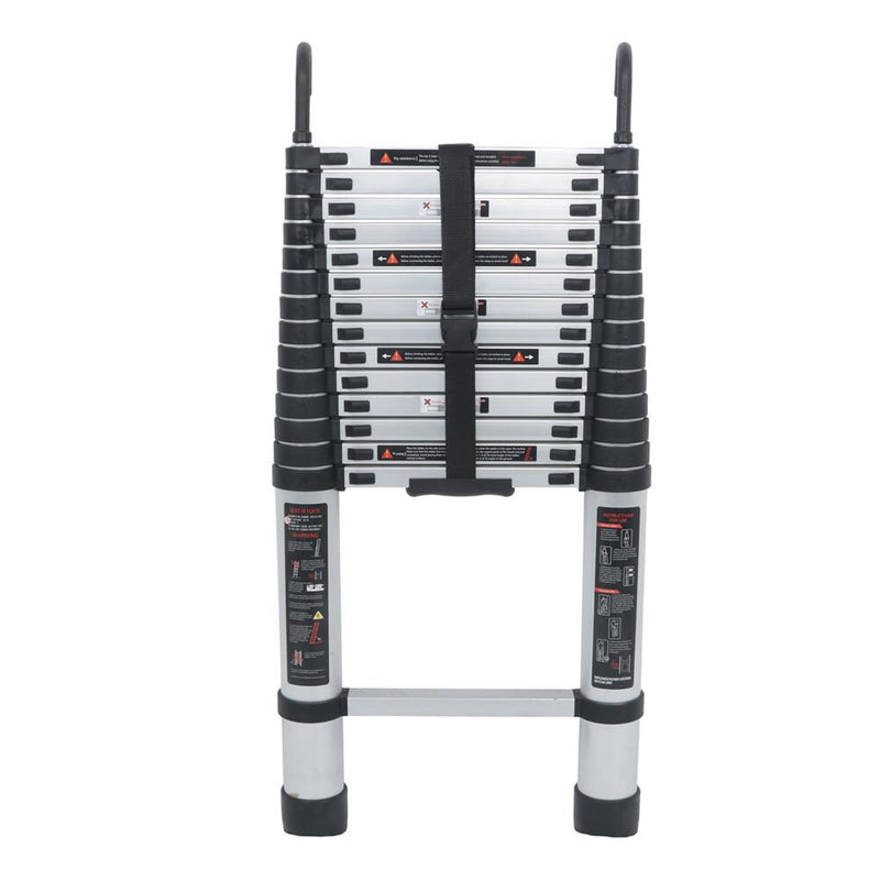 DURAFORCE 14.5 FT Aluminum Telescoping Ladder Telescopic Multi Purpose For Home 330lbs