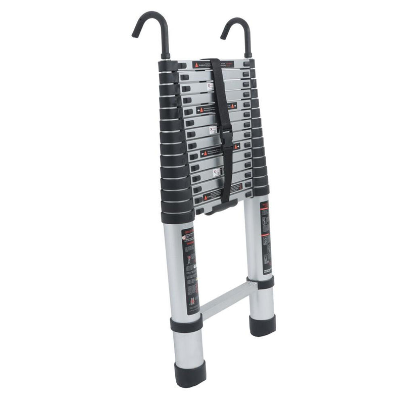 DURAFORCE 14.5 FT Aluminum Telescoping Ladder Telescopic Multi Purpose For Home 330lbs