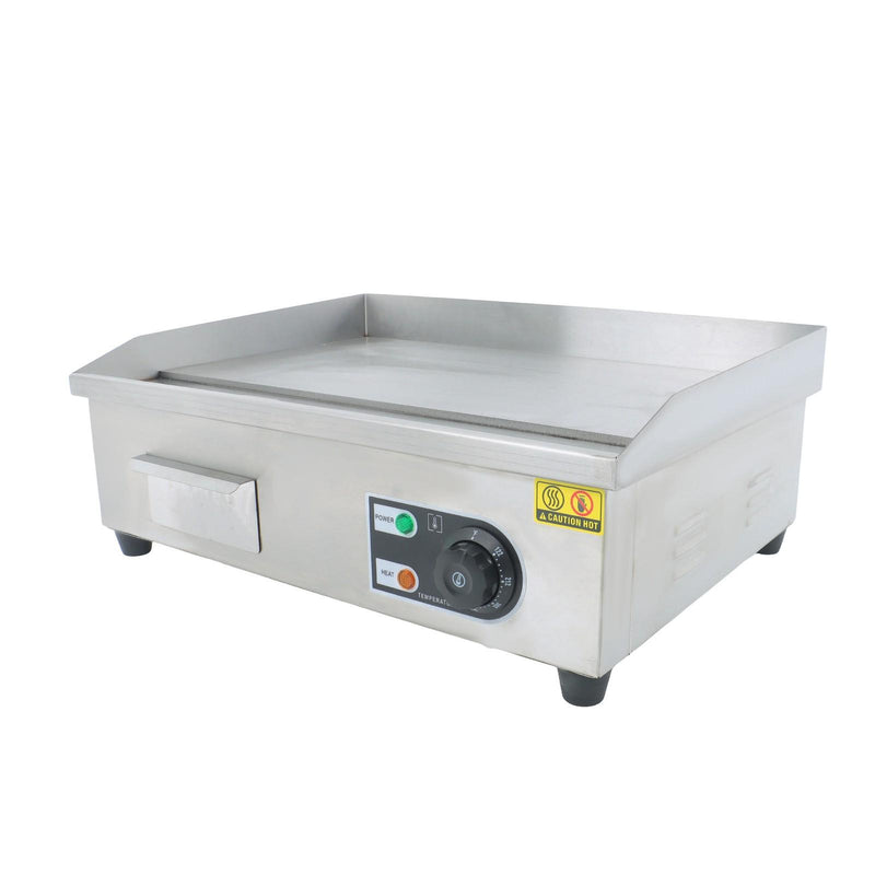 DURAFORCE 22" Flat Top Electric Grill 1600W Commercial Griddle Stainless Steel Countertop