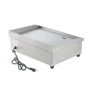 DURAFORCE 22" Flat Top Electric Grill 1600W Commercial Griddle Stainless Steel Countertop