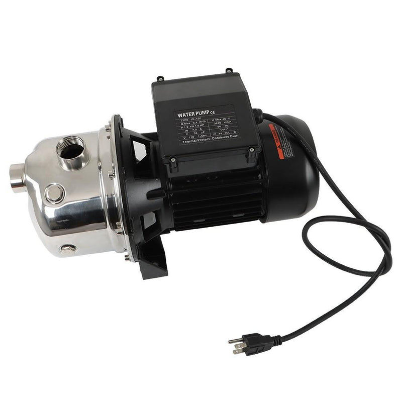 DURAFORCE Stainless Steel Portable Shallow Well Pump Garden Pump 1.6HP 1320GPH 115V