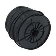 DURAFORCE 1/4 Inch Nylon Rope 500 Foot Spool 100% Nylon Solid Braid Rope Spool Black