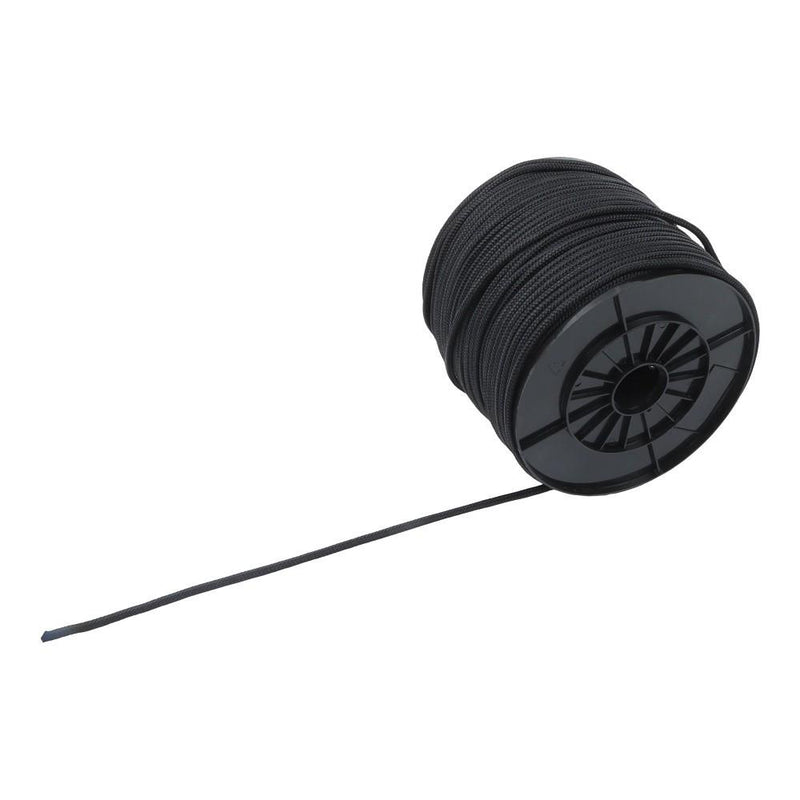 DURAFORCE 1/4 Inch Nylon Rope 500 Foot Spool 100% Nylon Solid Braid Rope Spool Black