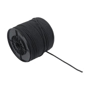 DURAFORCE 1/4 Inch Nylon Rope 500 Foot Spool 100% Nylon Solid Braid Rope Spool Black