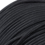 DURAFORCE 1/4 Inch Nylon Rope 500 Foot Spool 100% Nylon Solid Braid Rope Spool Black