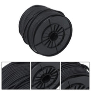 DURAFORCE 1/4 Inch Nylon Rope 500 Foot Spool 100% Nylon Solid Braid Rope Spool Black