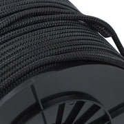 DURAFORCE 1/4 Inch Nylon Rope 500 Foot Spool 100% Nylon Solid Braid Rope Spool Black