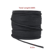 DURAFORCE 1/4 Inch Nylon Rope 500 Foot Spool 100% Nylon Solid Braid Rope Spool Black