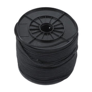 DURAFORCE 1/4 Inch Nylon Rope 500 Foot Spool 100% Nylon Solid Braid Rope Spool Black