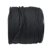 DURAFORCE 1/4 Inch Nylon Rope 500 Foot Spool 100% Nylon Solid Braid Rope Spool Black