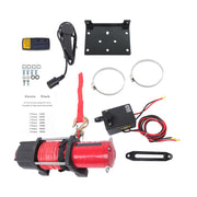 DURAFORCE 4500lbs Electric Winch 12V 2.1HP Synthetic Rope ATV/UTV Winch Wireless Remote