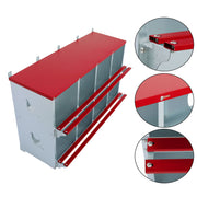 DURAFORCE 8-Compartment Metal Poultry Nest Box Wall Mount Easy Eggs Collection Large Vent