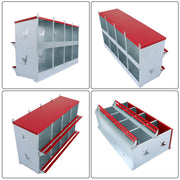 DURAFORCE 8-Compartment Metal Poultry Nest Box Wall Mount Easy Eggs Collection Large Vent