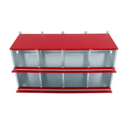 DURAFORCE 8-Compartment Metal Poultry Nest Box Wall Mount Easy Eggs Collection Large Vent