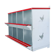 DURAFORCE 8-Compartment Metal Poultry Nest Box Wall Mount Easy Eggs Collection Large Vent
