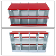 DURAFORCE 8-Compartment Metal Poultry Nest Box Wall Mount Easy Eggs Collection Large Vent