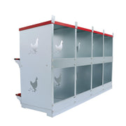 DURAFORCE 8-Compartment Metal Poultry Nest Box Wall Mount Easy Eggs Collection Large Vent