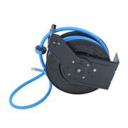 DURAFORCE Retractable Hose Reel 1/2 Inch x 50Ft Auto Rewind Hose-Reel W/ Rubber Hose