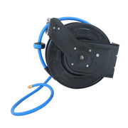 DURAFORCE Retractable Hose Reel 1/2 Inch x 50Ft Auto Rewind Hose-Reel W/ Rubber Hose