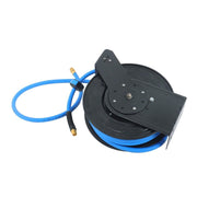 DURAFORCE Retractable Hose Reel 1/2 Inch x 50Ft Auto Rewind Hose-Reel W/ Rubber Hose