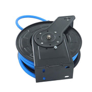 DURAFORCE Retractable Hose Reel 1/2 Inch x 50Ft Auto Rewind Hose-Reel W/ Rubber Hose