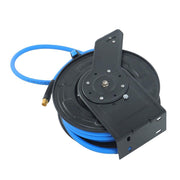 DURAFORCE Retractable Hose Reel 1/2 Inch x 50Ft Auto Rewind Hose-Reel W/ Rubber Hose