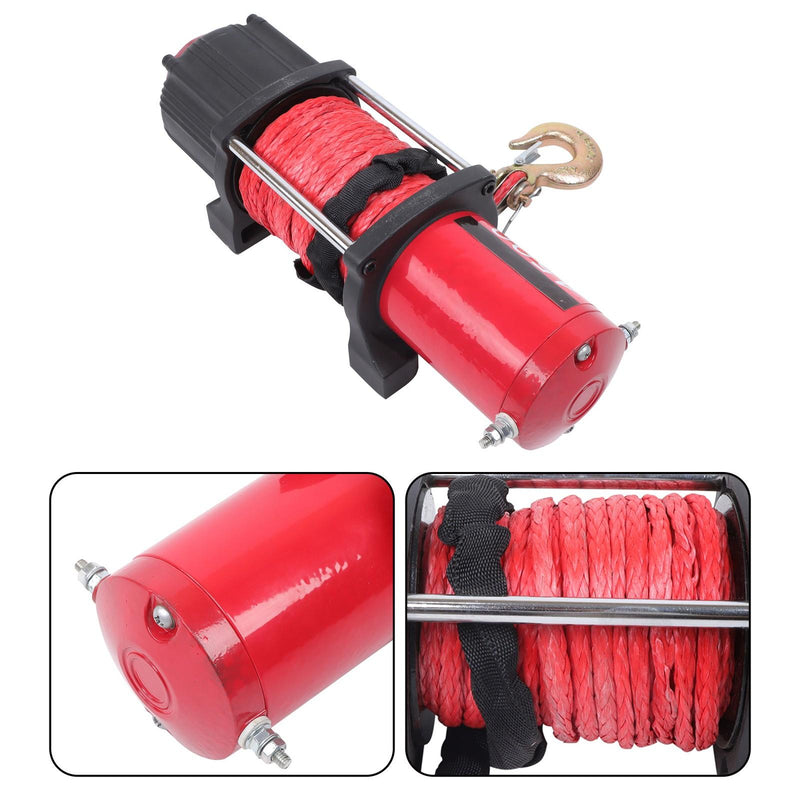 DURAFORCE 4500 lbs Electric Winch 2.1HP Synthetic Rope ATV/UTV Winch Wireless Remote 12V