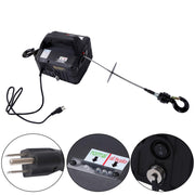 DURAFORCE 22.9 ft/7 m 2in1 Portable Electric Hoist Winch 1100lbs With Wired Remote Control