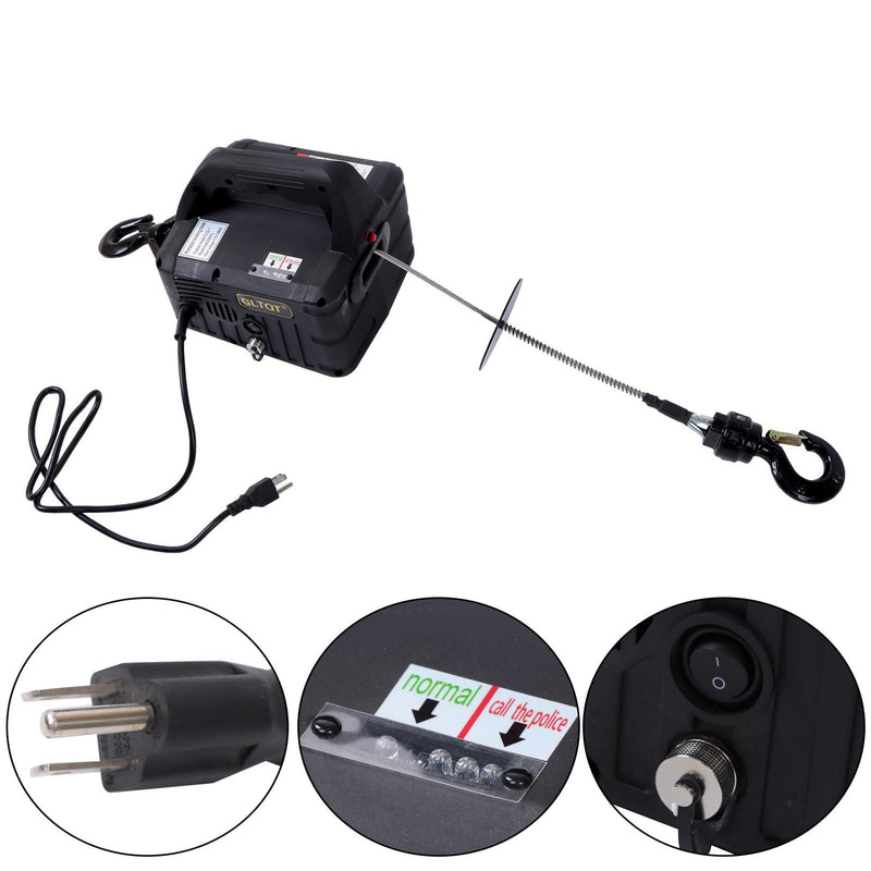 DURAFORCE 22.9 ft/7 m 2in1 Portable Electric Hoist Winch 1100lbs With Wired Remote Control