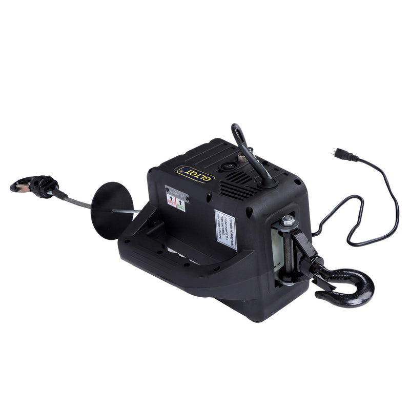 DURAFORCE 22.9 ft/7 m 2in1 Portable Electric Hoist Winch 1100lbs With Wired Remote Control