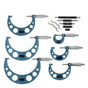DURAFORCE 6 Pack 0-6" Precision Outside Micrometer Set 0.0001" Carbide Standards Set