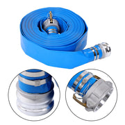 DURAFORCE 3" x 100 Foot Heavy Duty Layflat Discharge Hose Assembly with Cam and Groove