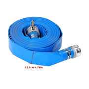 DURAFORCE 3" x 100 Foot Heavy Duty Layflat Discharge Hose Assembly with Cam and Groove