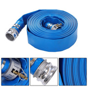 DURAFORCE 3" x 100 Foot Heavy Duty Layflat Discharge Hose Assembly with Cam and Groove