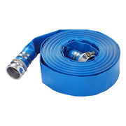 DURAFORCE 3" x 100 Foot Heavy Duty Layflat Discharge Hose Assembly with Cam and Groove