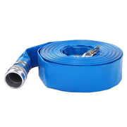 DURAFORCE 3" x 100 Foot Heavy Duty Layflat Discharge Hose Assembly with Cam and Groove