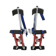 DURAFORCE 18-30" Red Adjustable Aluminum Alloy Drywall Stilts For Taping Painting Painter