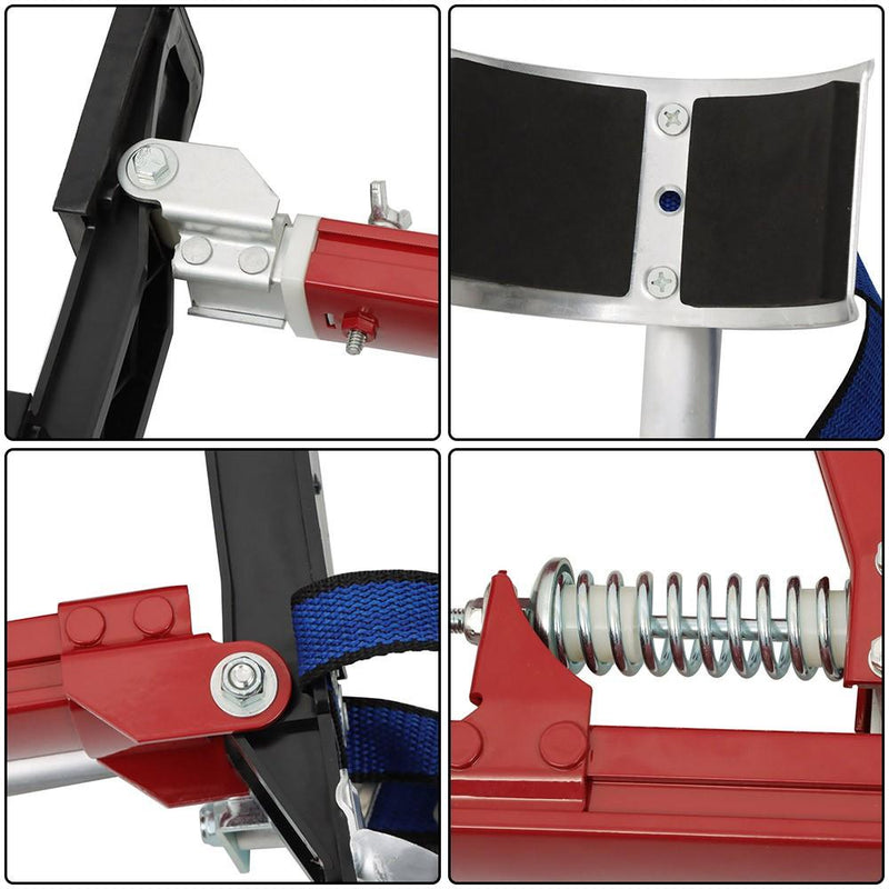 DURAFORCE 18-30" Red Adjustable Aluminum Alloy Drywall Stilts For Taping Painting Painter