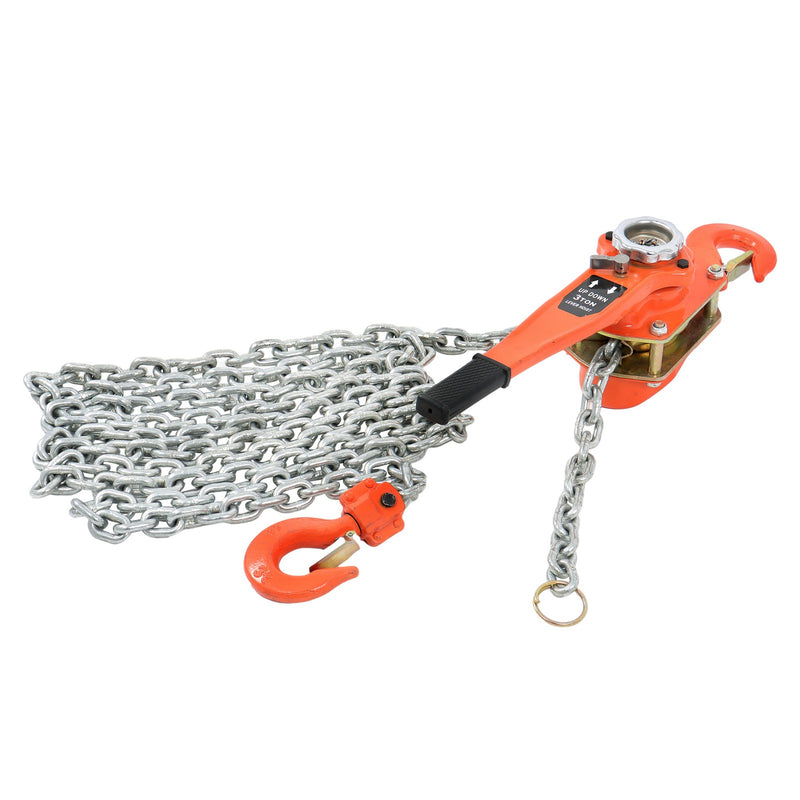 DURAFORCE 20ft 6600lb Capacity Wrench Lever Block Steel Hoist Manual Chain Hoist G80 Chain