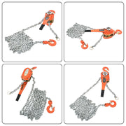 DURAFORCE 20ft 6600lb Capacity Wrench Lever Block Steel Hoist Manual Chain Hoist G80 Chain