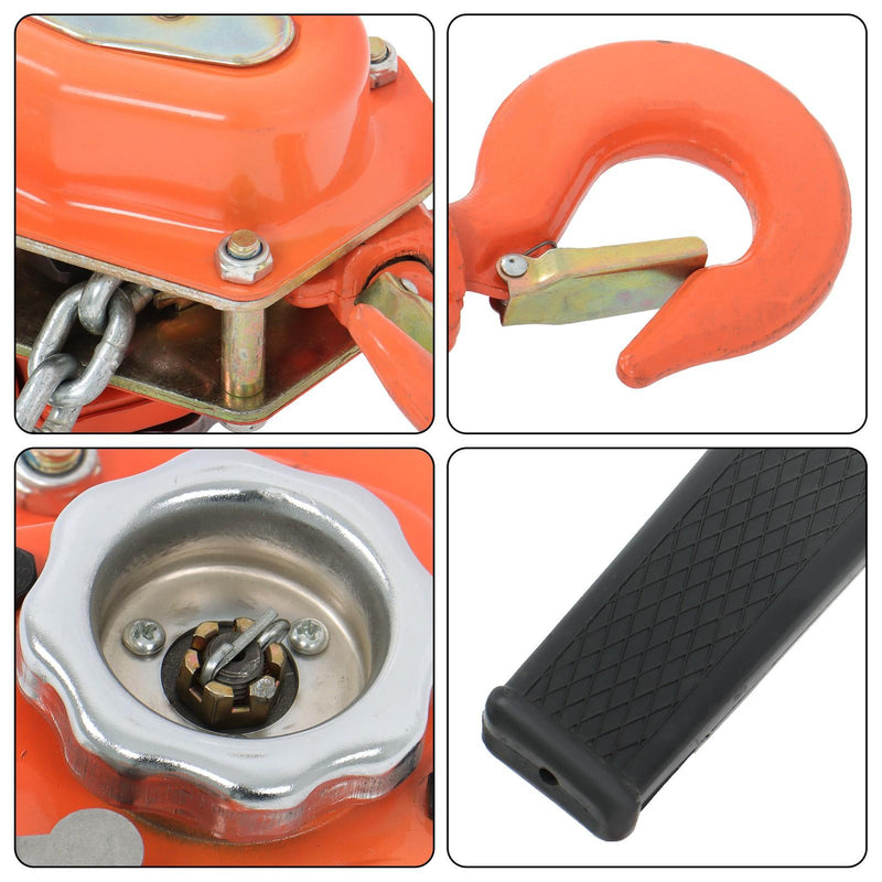 DURAFORCE 20ft 6600lb Capacity Wrench Lever Block Steel Hoist Manual Chain Hoist G80 Chain