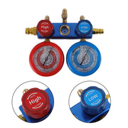 DURAFORCE AC Manifold Gauge set Combo 3 CFM Air Vacuum Pump HVAC+R134A Kit AC A/C