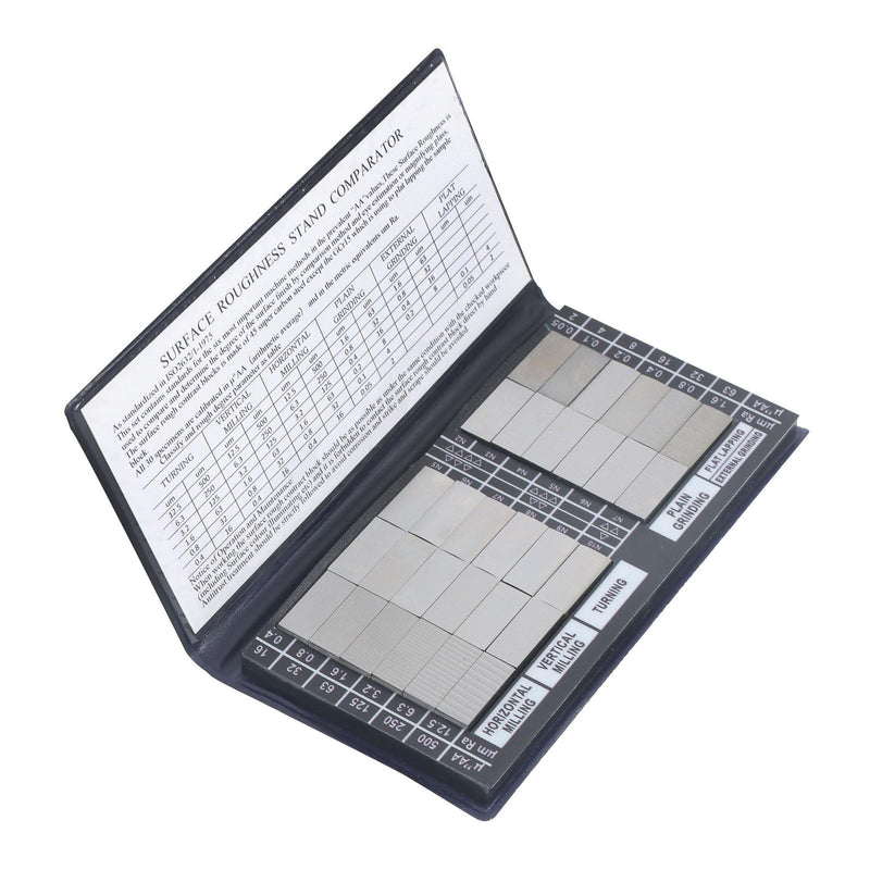 DURAFORCE Surface Roughness Comparator Set Ra0.05-12.5mm, 30 Specimen Blocks for Machining