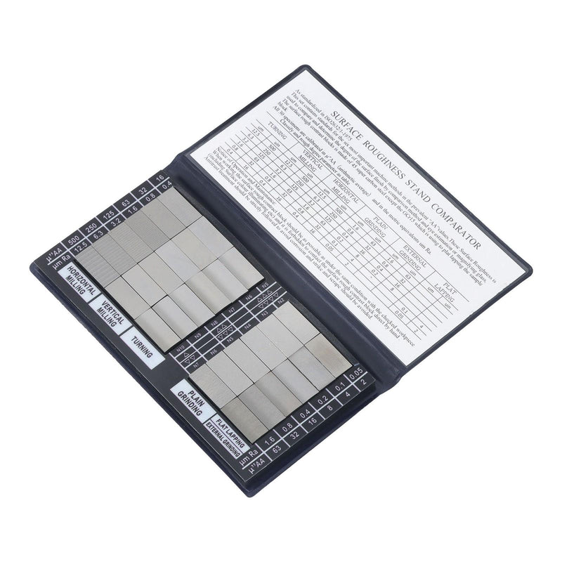 DURAFORCE Surface Roughness Comparator Set Ra0.05-12.5mm, 30 Specimen Blocks for Machining