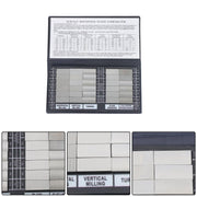 DURAFORCE Surface Roughness Comparator Set Ra0.05-12.5mm, 30 Specimen Blocks for Machining