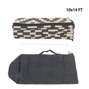 DURAFORCE Waterproof Outdoor Rug 10x14 ft Outdoor Plastic Straw Rug For Camping RV Deck