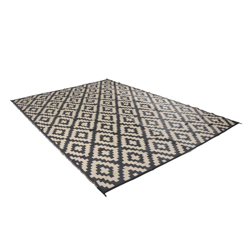 DURAFORCE Waterproof Outdoor Rug 10x14 ft Outdoor Plastic Straw Rug For Camping RV Deck