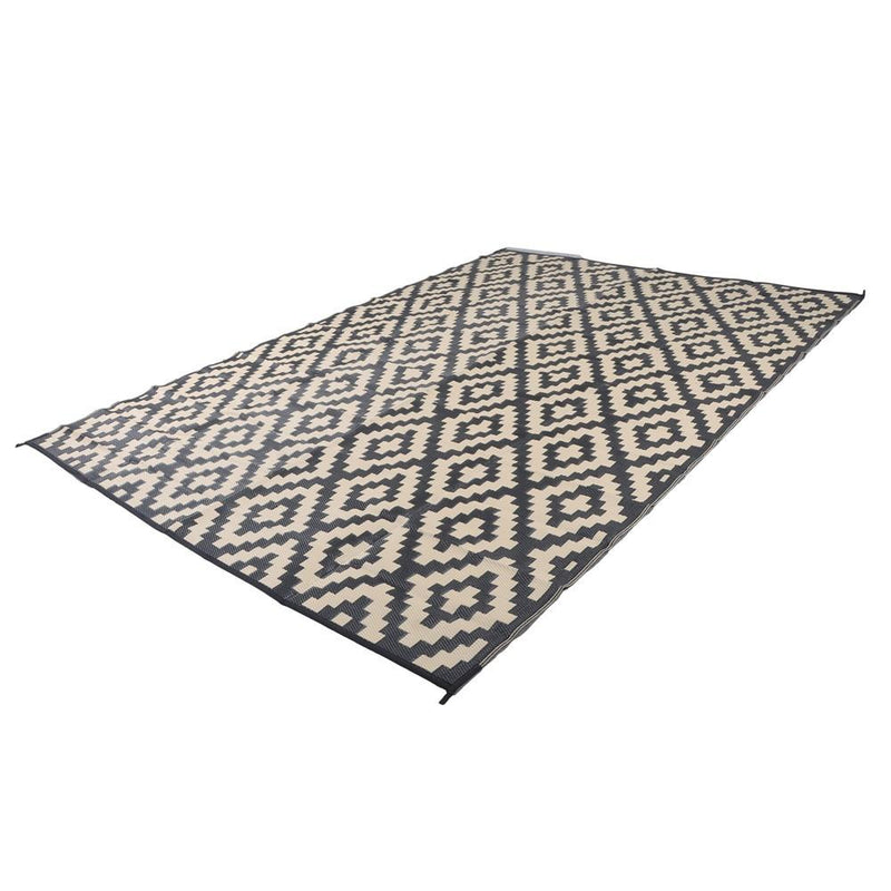 DURAFORCE Waterproof Outdoor Rug 10x14 ft Outdoor Plastic Straw Rug For Camping RV Deck